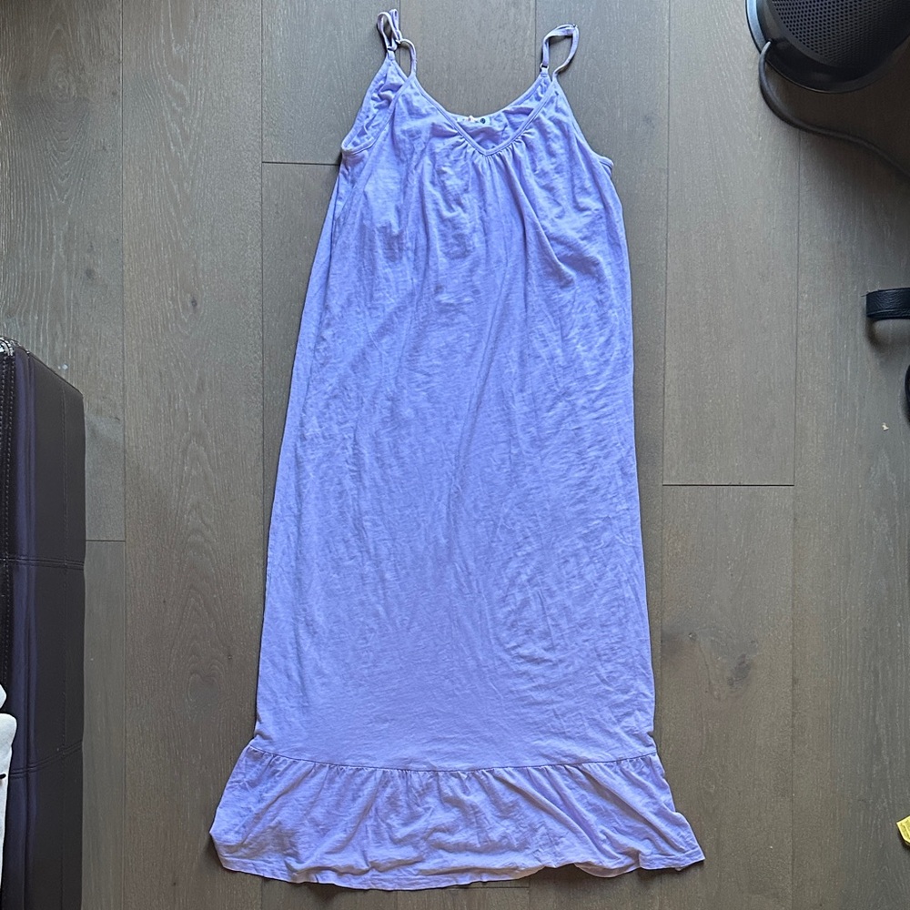 Sundry Lilac Strappy Floral Hem Maxi Dress